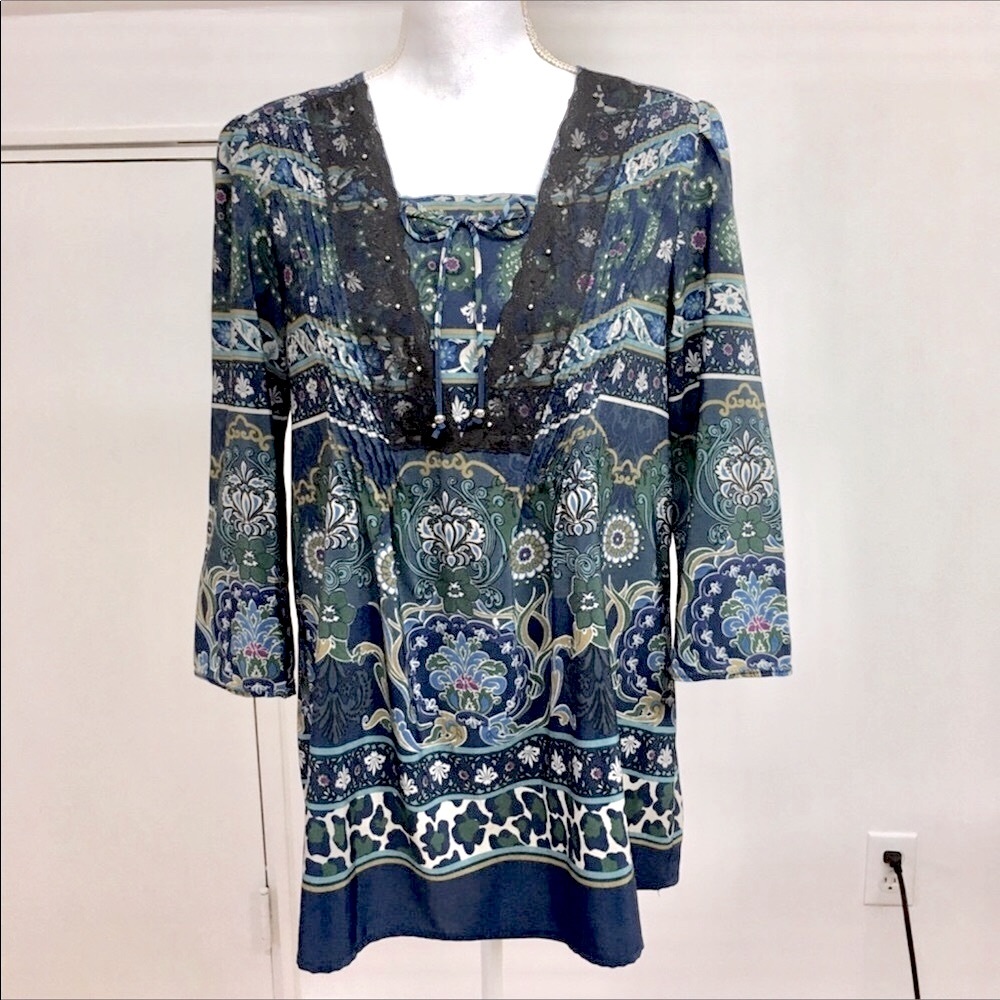 5 for $25. Paisley Blouse size Medium